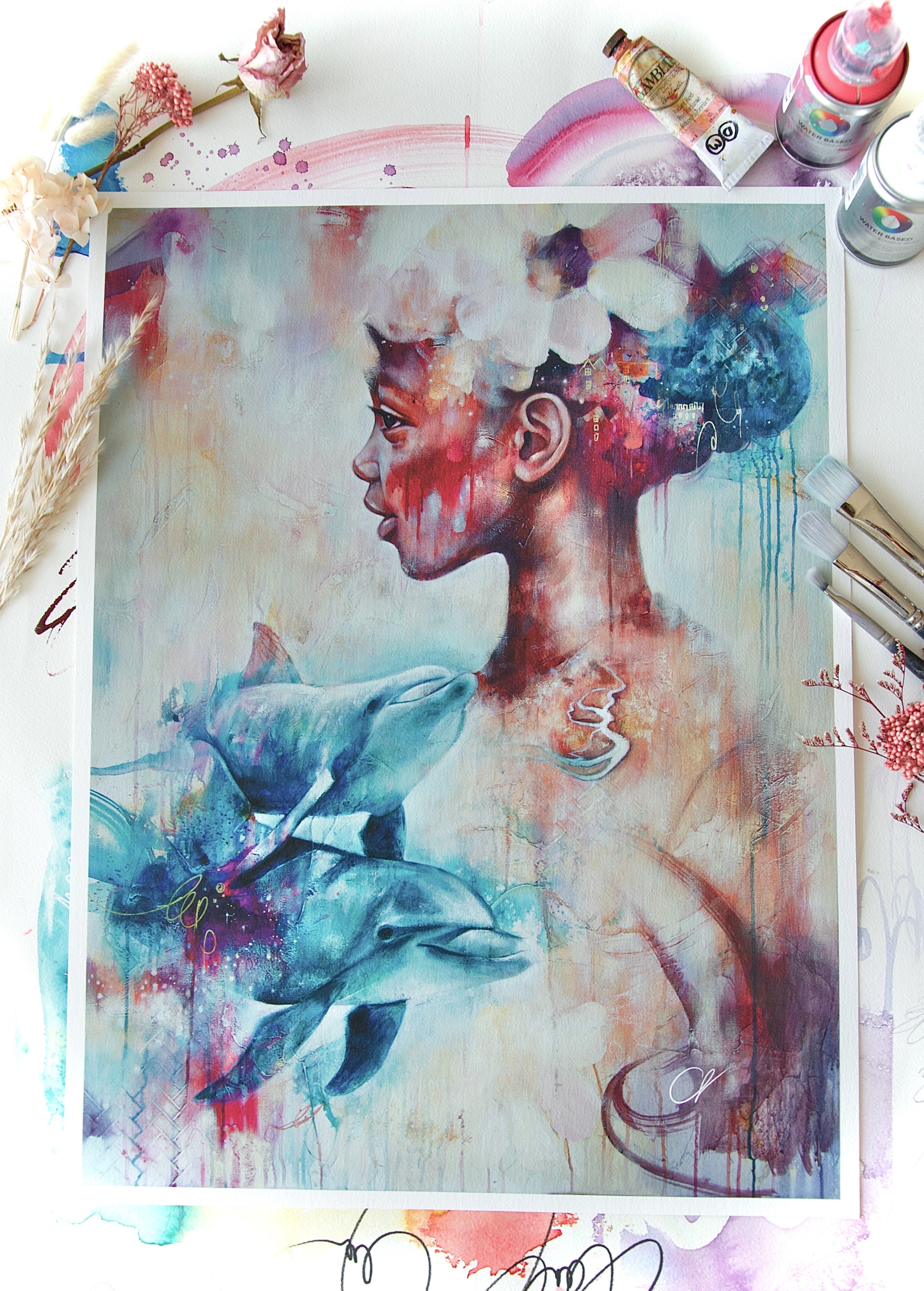 Nature’s Children Dolphin Fine Art Veronica Caterisano