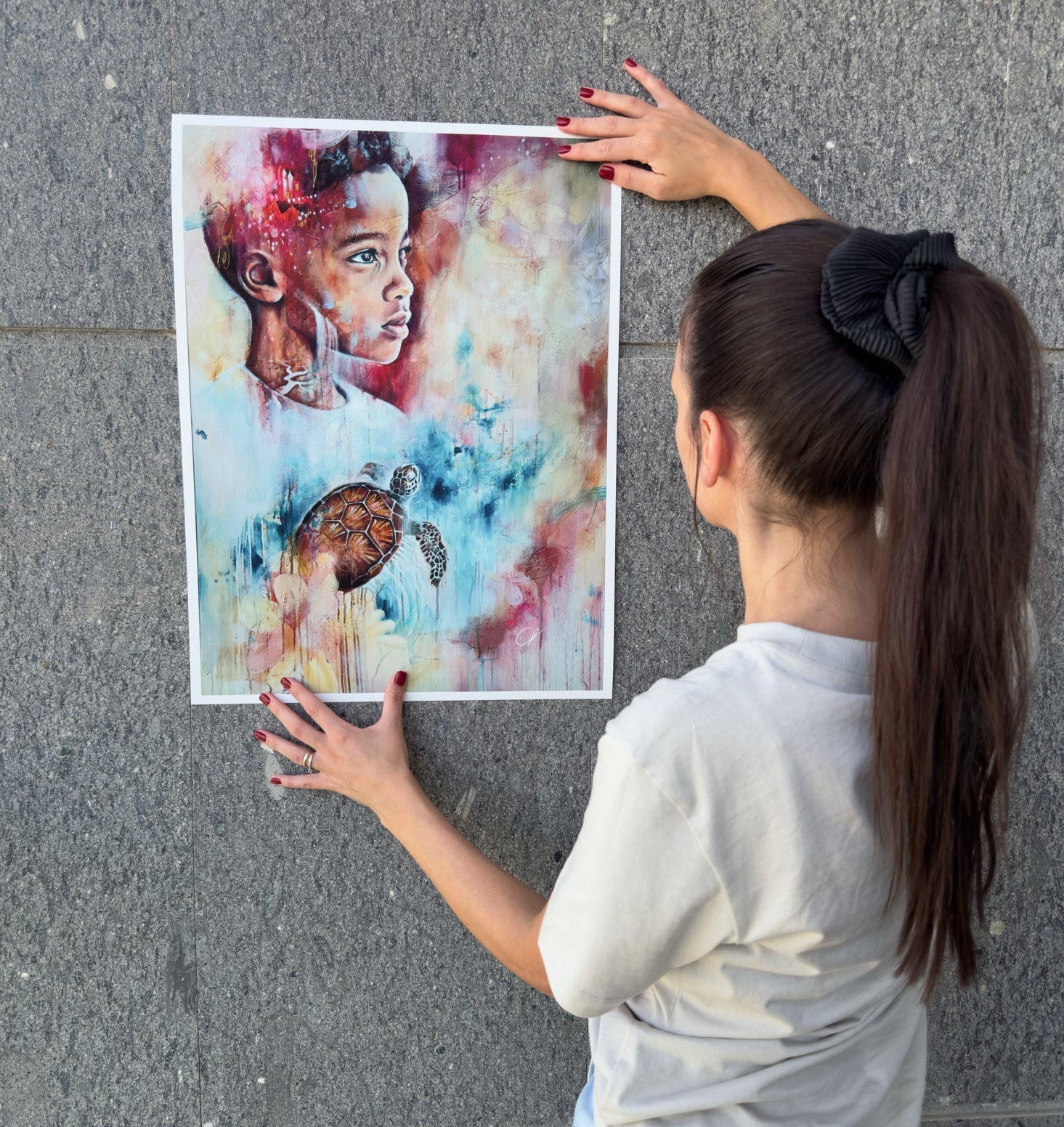 Nature’s Children Turtle Fine Art Veronica Caterisano