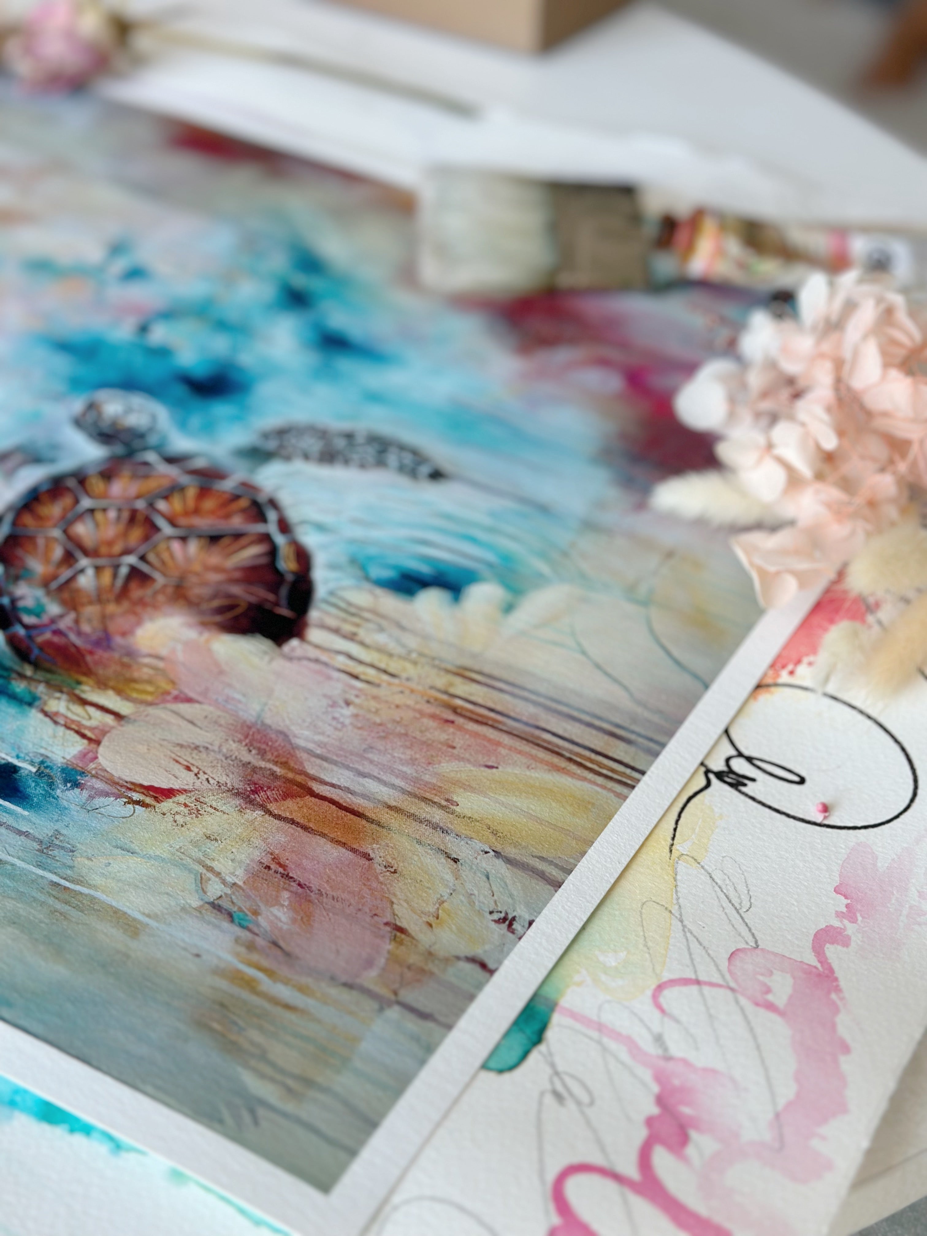 Nature’s Children Turtle Fine Art Veronica Caterisano